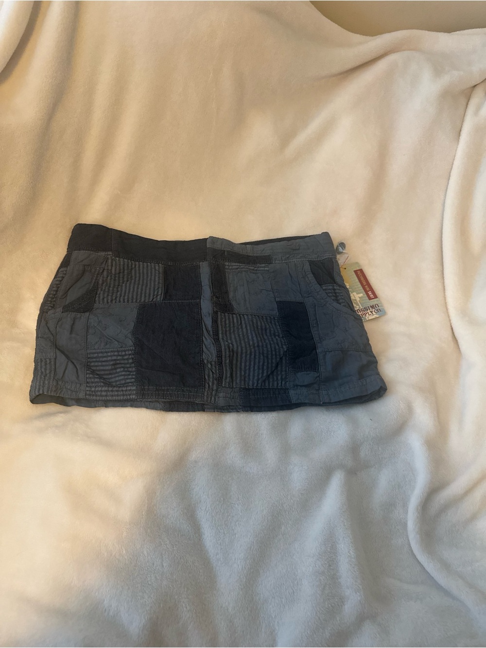 Mossimo Supply Co. Patchwork Mini Skirt in Dark Blue and blue